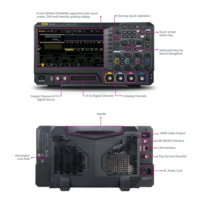 Цифровой осциллограф RIGOL MSO5074 usb четыре канала 70 МГц ригул