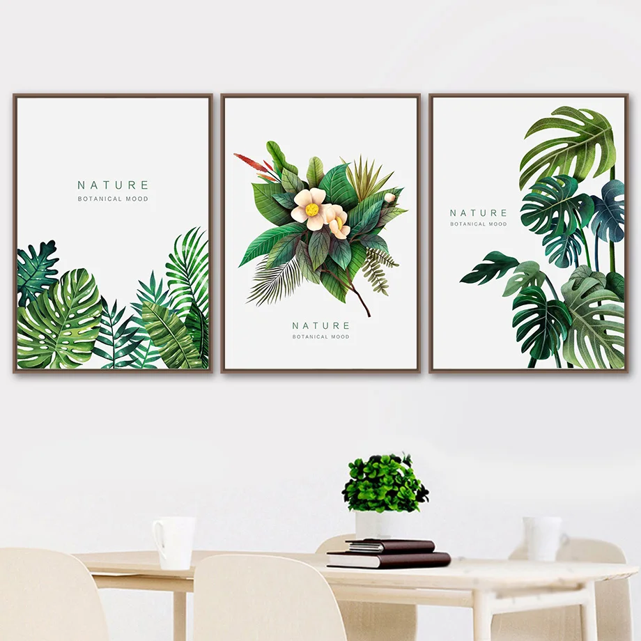 

Tropical Leaf Cactus Aloe Monstera Palm Wall Art Canvas Painting Nordic Posters And Prints Wall Pictures For Living Room Decor