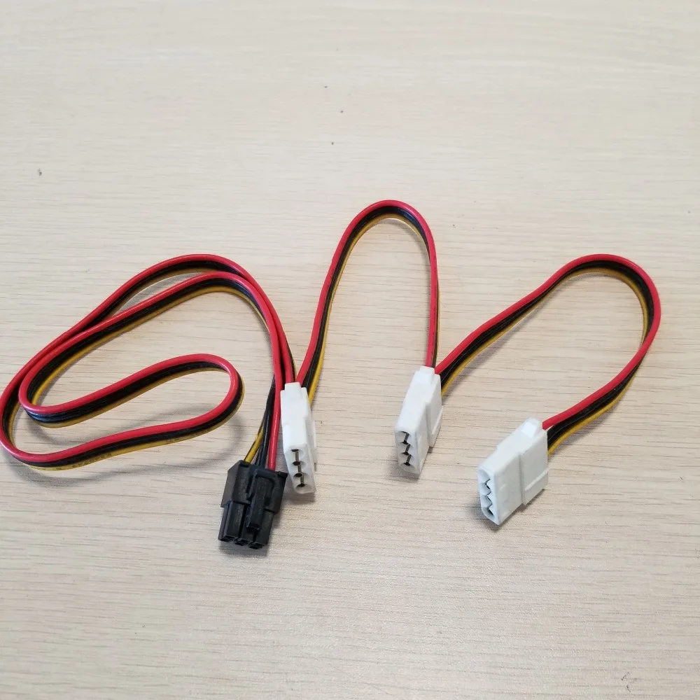

Graphics Card 6Pin Adapter to 3 x 4Pin Power Cable 18AWG for PC DIY 70cm