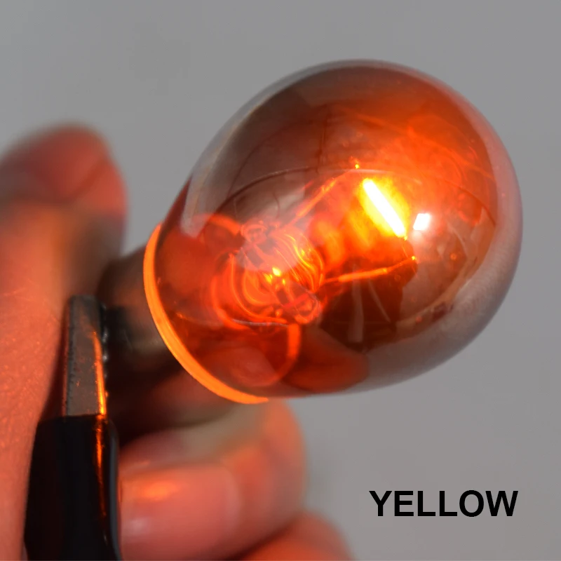 2pcs PY21W S25 BAU15S LED P21W BA15S 1156 Turn Signal Tail Brake Light Chrome Amber Car Lamp Stop Indicator Bulb 12V - купить по