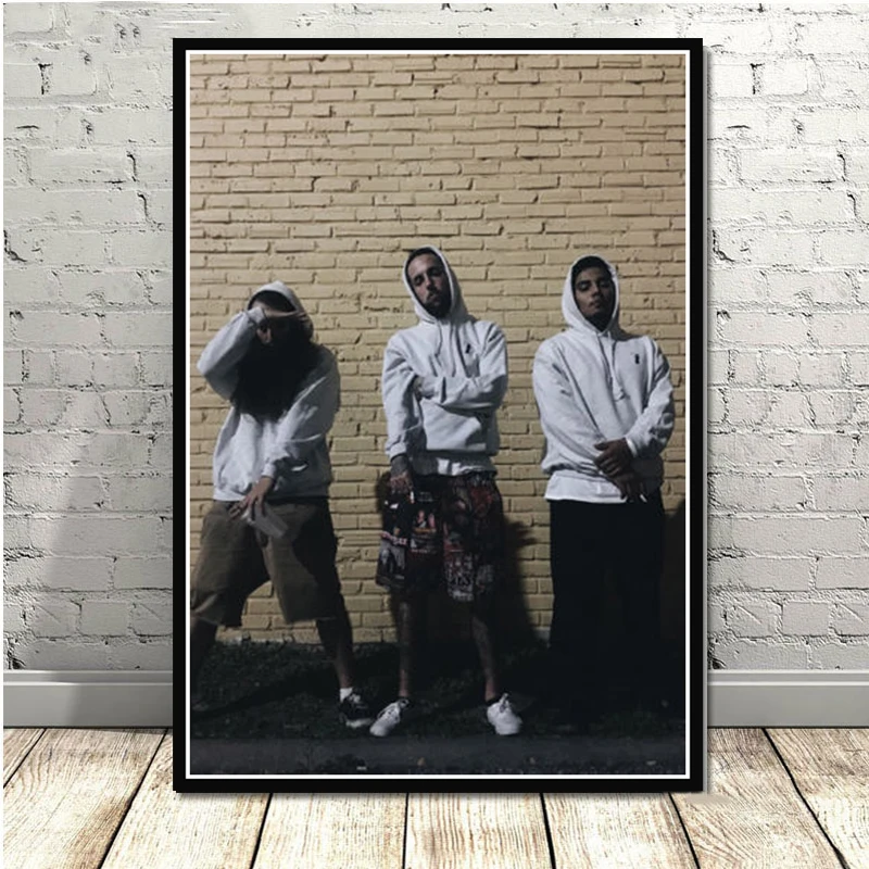 Плакатный принт$ UICIDEBOY$ хип хоп Музыка рэпер певец звезда холст масляная живопись художественная стена картины для гостиной домашний декор - Цвет: Светло-желтый