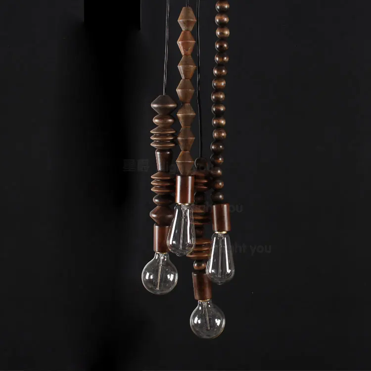 

Simple String Wood Industrial Loft Pendant Light Cafe Balcony Bar Hall Club Store Restaurant Gallery Corridor