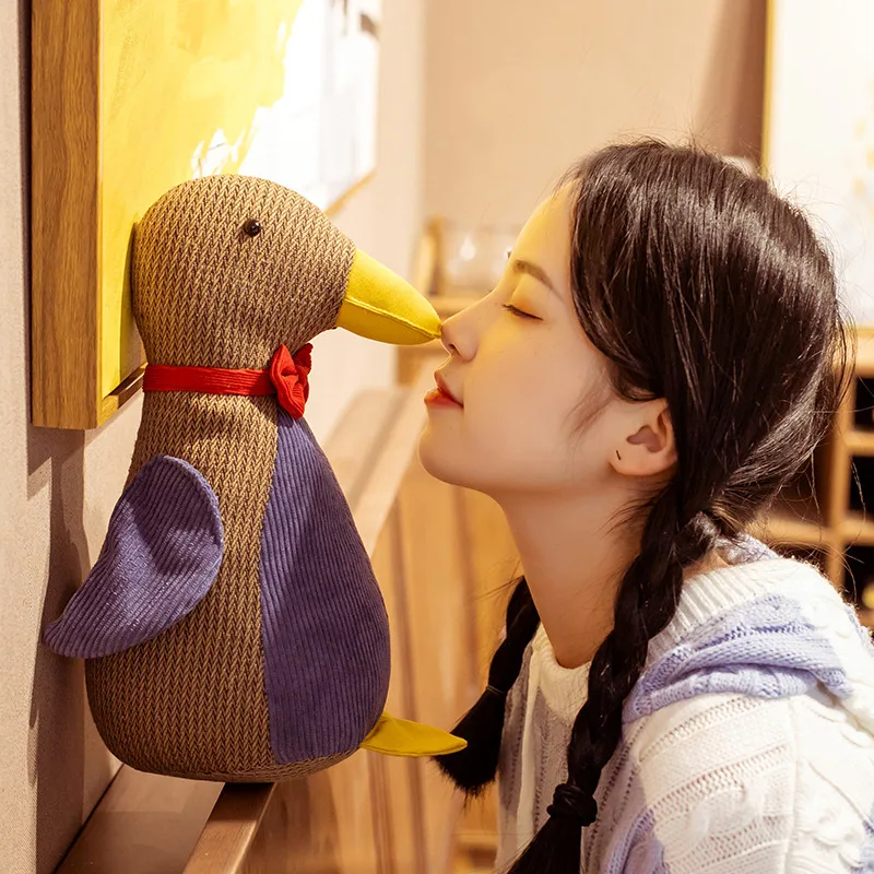 

23/33cm Creative Cotton Couple Duck Plush Doll Cartoon Animal Penguin Toy Home Study Decoration Decoration Valentine's Day Gift