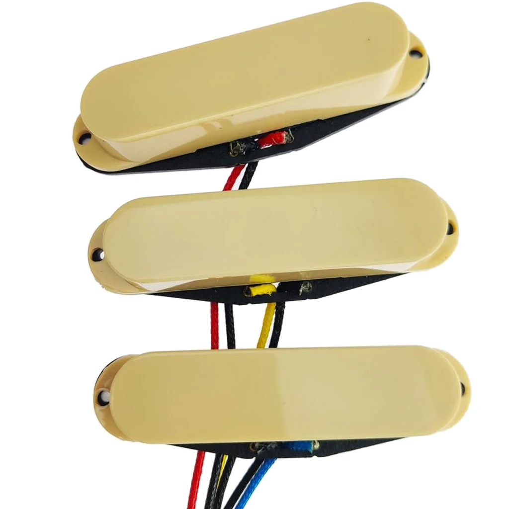 

Electric Guitar Humbucker Ceramic Magnet Single Coil Pickups (Neck&Middle&Bridge) Beige