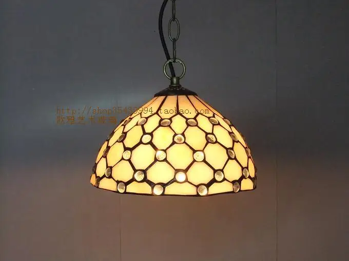 Витражные потолочные лампы Тиффани в средиземноморском стиле светодиодный