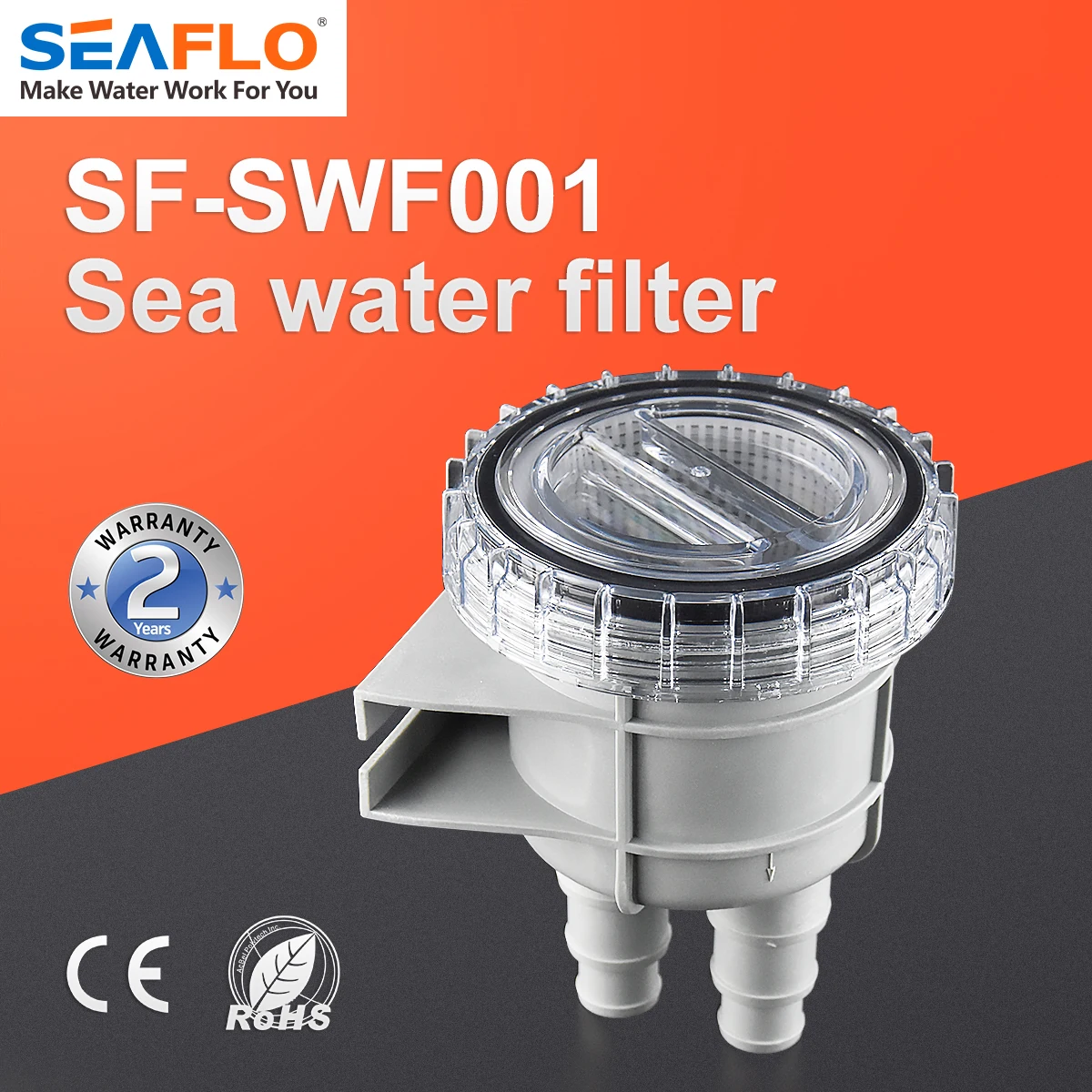Фильтр морской воды SEAFLO для шланга размером 1 25 5 дюйма SF-SWF001 |