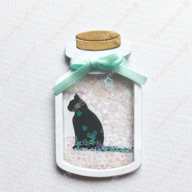 Штампы с металлическими вставками в виде бутылки желаний штампы для рукоделия