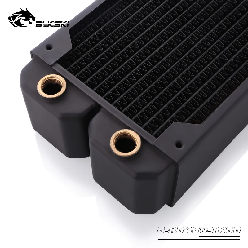 

Bykski Pure copper 480 Radiator 3-layers waterway water cooling row Giant big thick heat exchanger B-RD480-TK60
