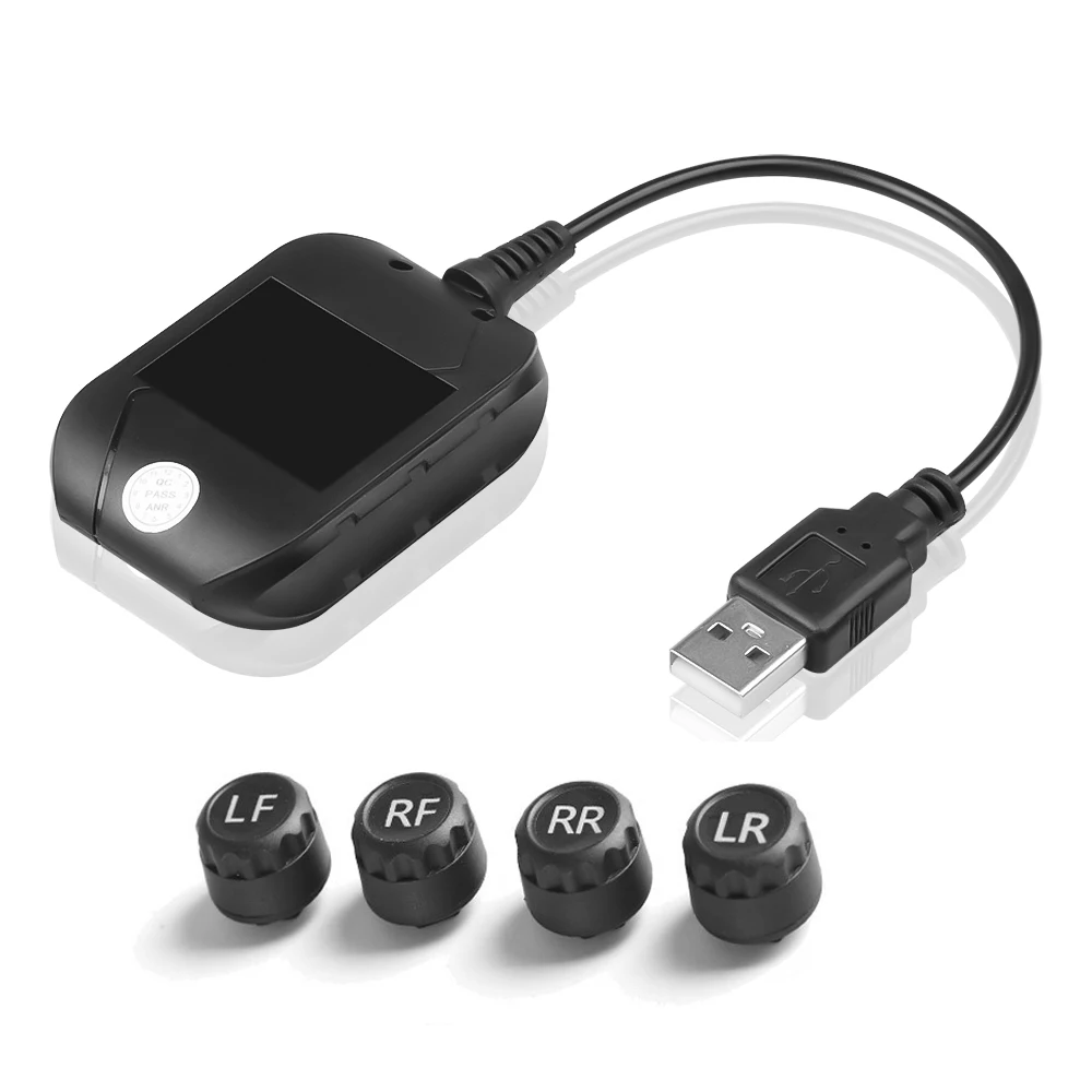 

Android TPMS for Car Radio DVD Player Tire Alarm Auto Tire Pressure Monitoring System 4 external Sensors USB TMPS Temperature