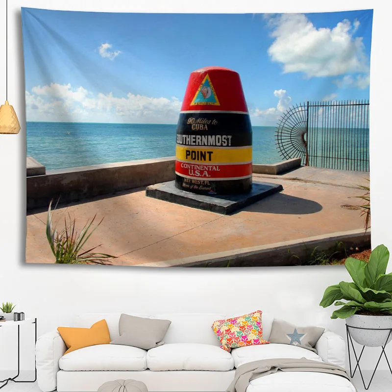 

Hot Sale Custom High Quality Cuba Wall Hanging HD Landscape 3D Printing Digital Printing Home Decoration Tapestry