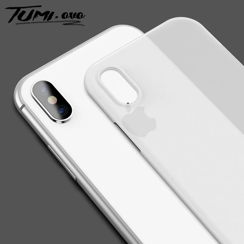 Ультратонкий чехол для iPhone 7 8 Plus матовый 6 6s X Xr Xs Max прозрачный мягкий