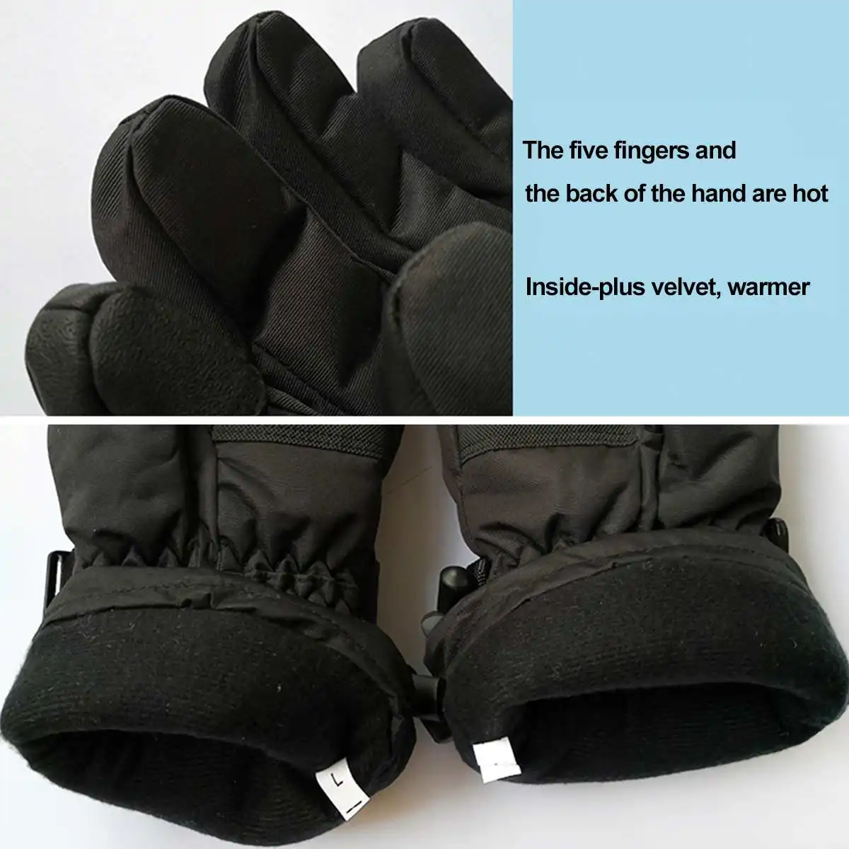 

Rechargeab Electric Heated Gloves with 3 Temperature Adjustment Touch Screen For Skiing Hiking Climbing Driving Cold Weather
