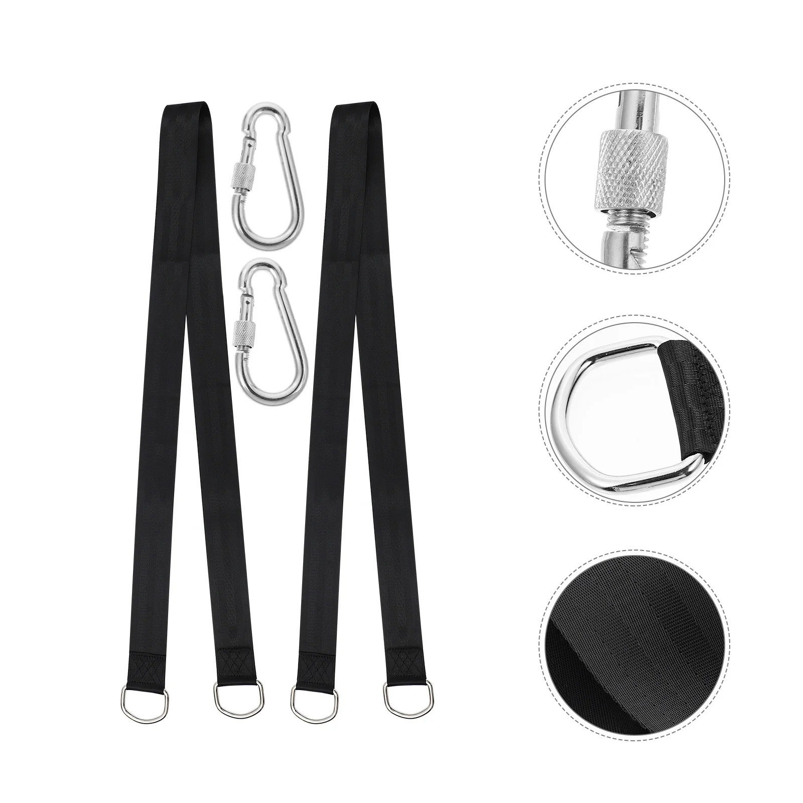 

1 Set Hammock Swing Hanger Polyester Strap Ring Carabiner Swing Hanging Supply