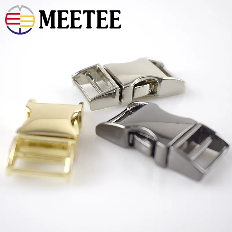 4 шт. Meetee металлический сторонний релиз пряжки 14/19/25/31/38 мм домашних животных воротник рюкзак сумка лямки пряжки паракордовый браслет DIY Аппаратные средства