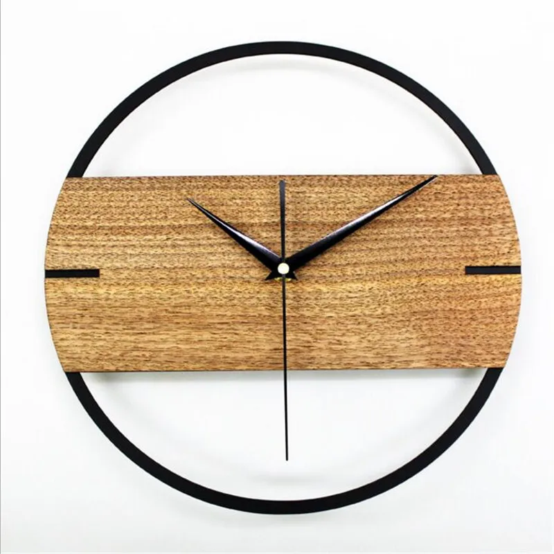 

Nordic Creative fashion home original wood clock simple literary decorative wall clocks living room personality watch clock