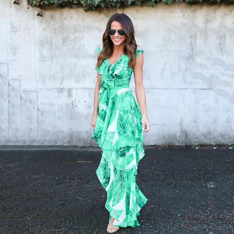 2017 сари индийские продажи новые платья Европа и Америка Мода Печать Нерегулярные