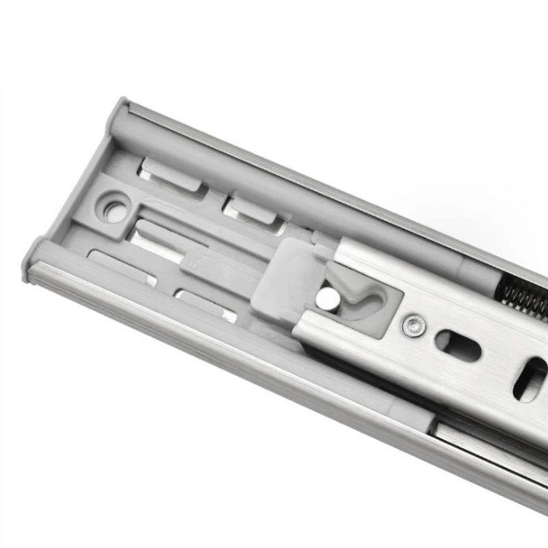 

2Pc 10" - 22" Stainless Steel Drawer Slides Soft Close Drawer Track Rail Sliding Three-Section Cabinet Slides Furniture Hardware