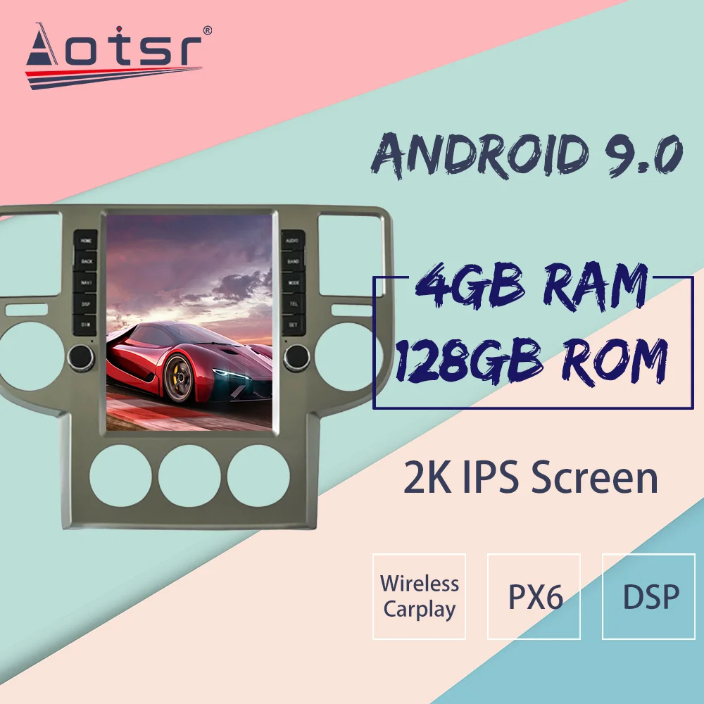 

128G For NISSAN X-Trail X Trail T30 Android Radio 2002-2008 Car Multimedia Player PX6 Tesla Stereo Audio GPS Navi Unit Autoradio