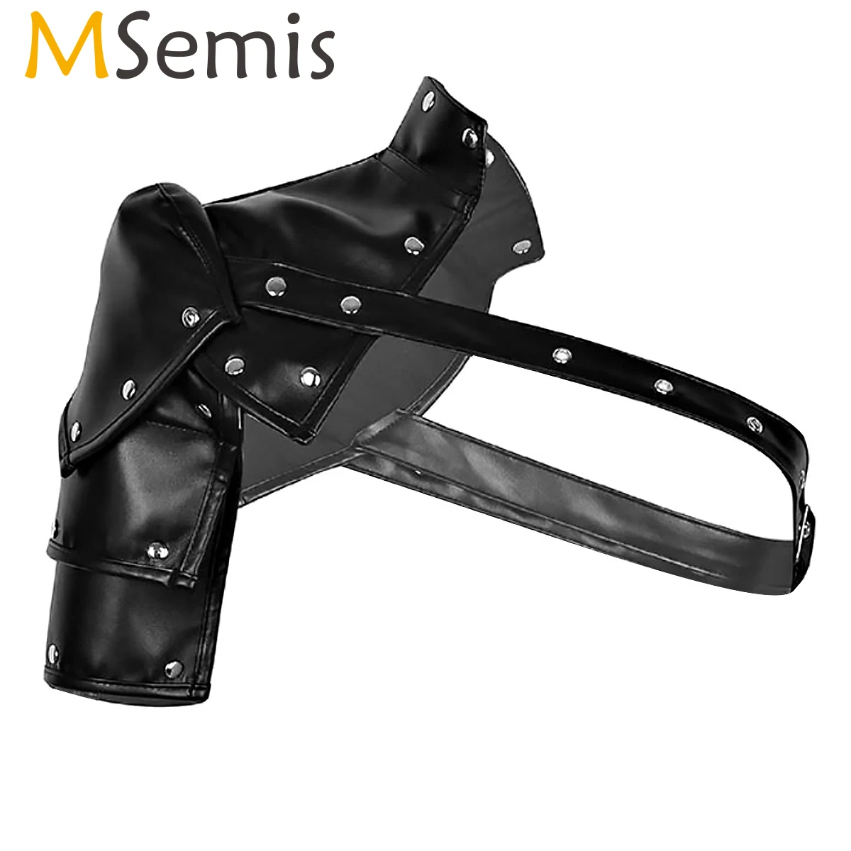 MSemis мужской средневековый бронежилет из искусственной кожи с заклепками одно
