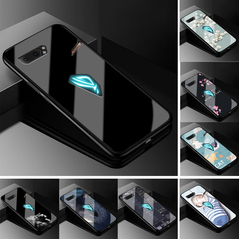 Чехол для Asus ROG Phone II чехол телефона 2 ZS660KL пластиковый стеклянный черный бампер из