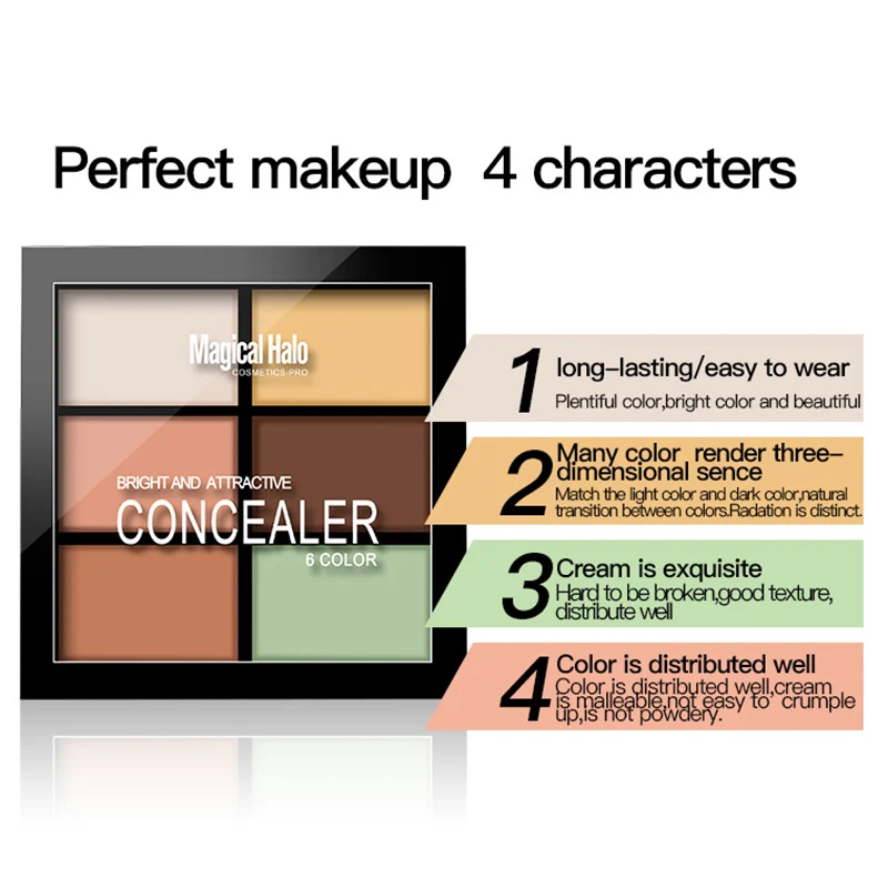 6 цветов Палитра контур хайлайтер трехмерный длинный Lsating водонепроницаемый