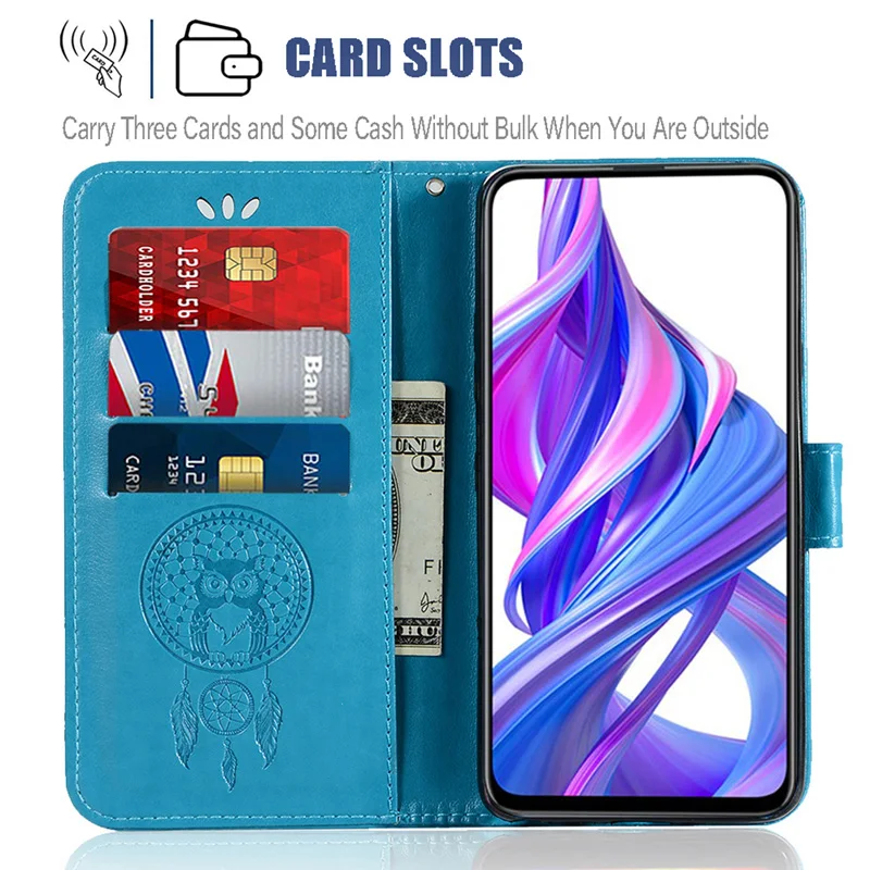 Кожаный чехол-бумажник с откидной крышкой в виде совы для huawei Honor 9x20 Pro 10 9 Lite 10i 8X 8A 8C 8S Чехол для Honor 7A Pro 7S 7C Чехол для мобильного телефона