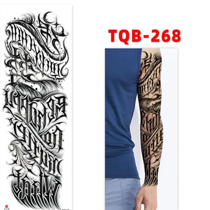 Full Arm Tatoo Clock Totem Lion Tiger Animal Waterproof Temporary Tattoo Stickers Man Thigh Transfer Tatto Flash Fake Tato Women | Дом и сад