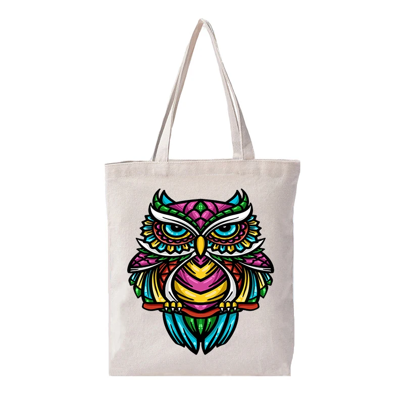 Сумка с изображением животного женская сумка из хлопка для покупок милая принтом