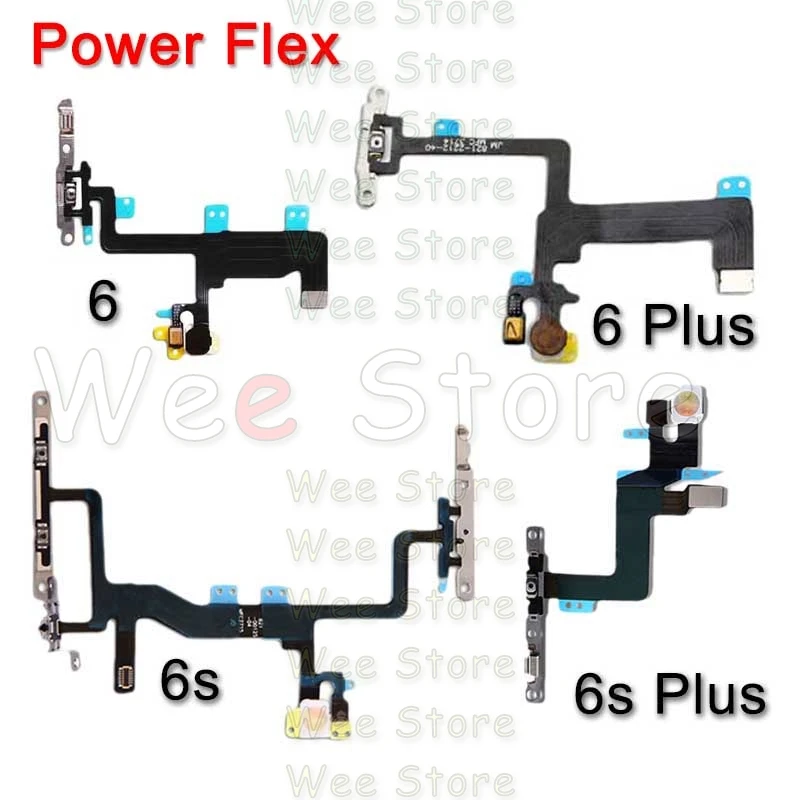 OEM Power Flex для iPhone 6 6s 7 8 Plus 5 5s SE кнопки питания и громкости переключатель клавиш