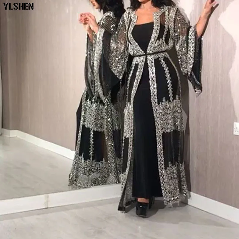 Черные африканские платья для женщин комплект из 2 предметов Африканское платье