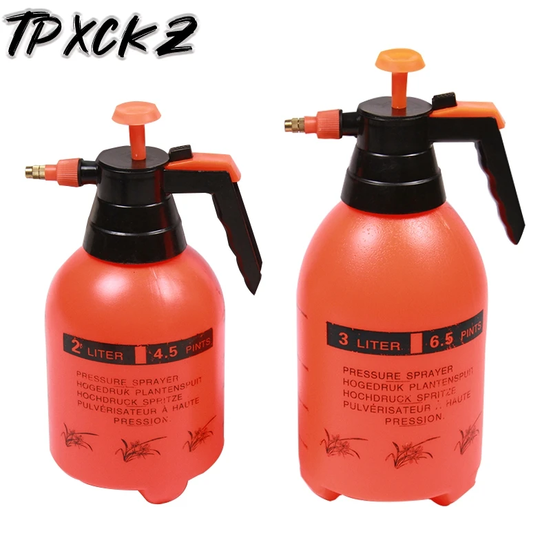 

1 Pcs Orange Hand Pressure Trigger Sprayer Bottle Adjustable Copper Nozzle Head Manual Air Compression Pump Spray Bottle 2L/3L