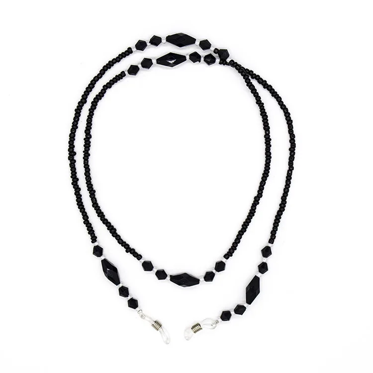 

Glasses Chain for Women Simple Black Acrylic Beads Lanyard Hip Hop Glasses Strap Sunglasses Cords Casual Chain For Glasses
