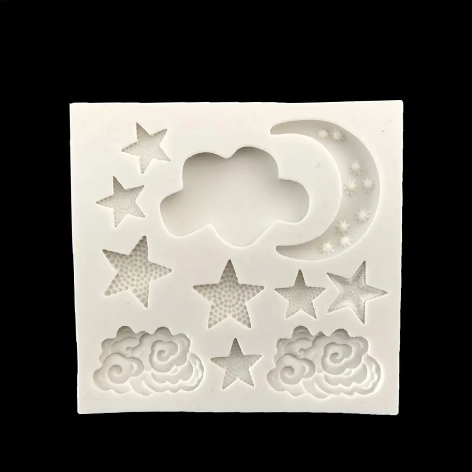 VOGVIGO луна и звезды облака Силиконовая Форма Fondant Mold дома (сахарная) инструмент