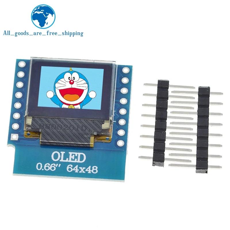Модуль OLED TZT 0 66 дюйма для WEMOS D1 MINI ESP32 модуль Arduino AVR STM32 64x48 ЖК-экран IIC I2C |