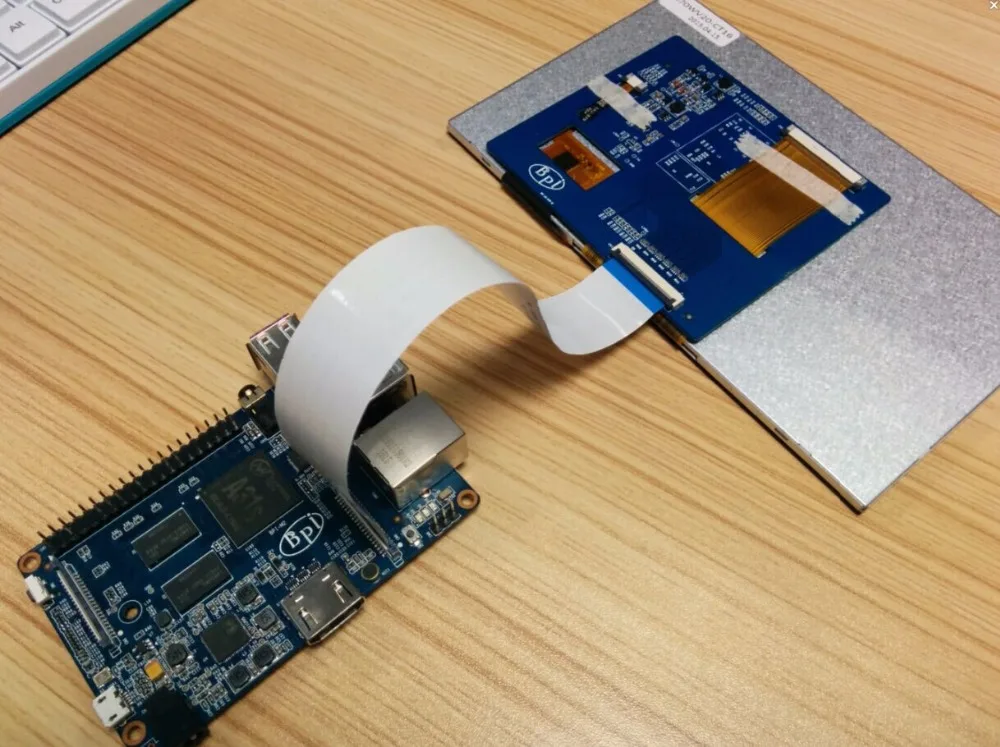 Новейший 7 дюймовый сенсорный ЖК дисплей с сенсорным экраном 800*480 piexl banana pie PI Raspberry