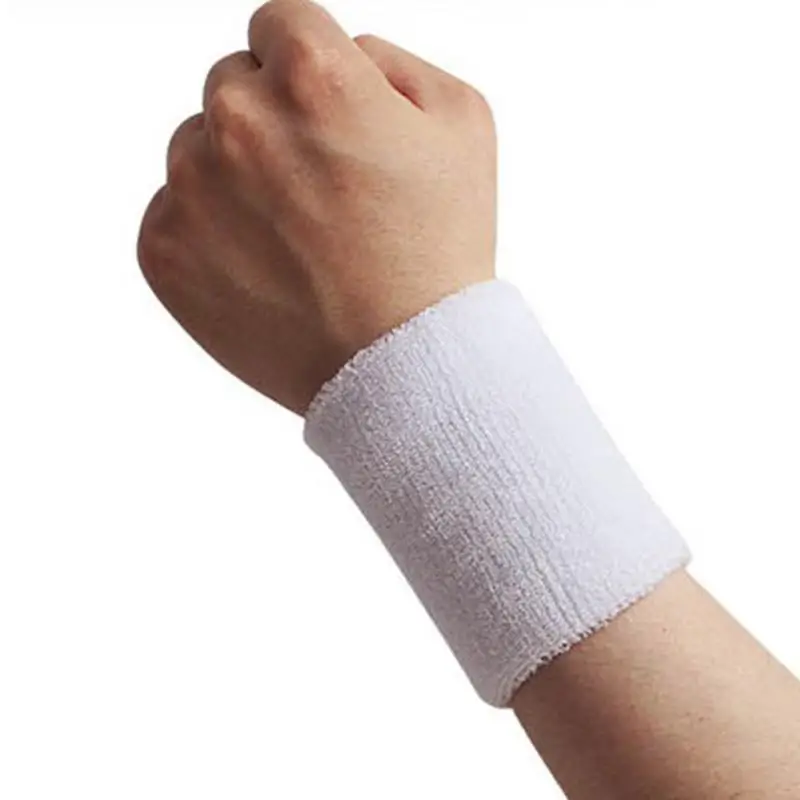 Breathable Sweat Wristband Cotton Towel Banded Yarn Elastic Wrist Support Tennis Wristlets Sports Fitness Band Sweatbands | Спорт и