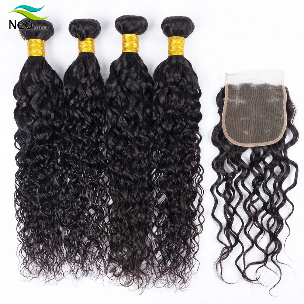 10 А камбоджийские волнистые пучки с застежкой 100% человеческие волосы