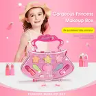 Детский набор для макияжа, безопасный моющийся набор для макияжа для детей, косметический набор принцессы для макияжа для девочек, коробка для принцесс, игрушки для макияжа для девочек