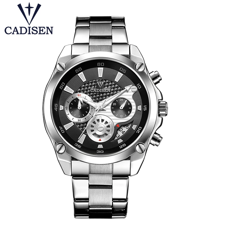 Мужские часы с хронографом CADISEN спортивные от топ бренда Роскошные