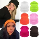 Женская Шапка-бини, Зимняя Теплая мужская вязаная шапка, шерстяная мягкая Шапка-бини с напуском и черепом, шапки для велоспорта, походов, катания на лыжах, шапки s