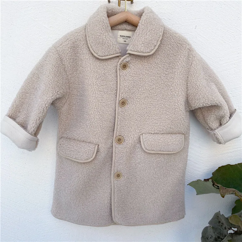 

Brand New Girls Boys Winter Long Coat Cashmere Warn Casual Coats Jackets Baby Kid Children Clothes Overcoats
