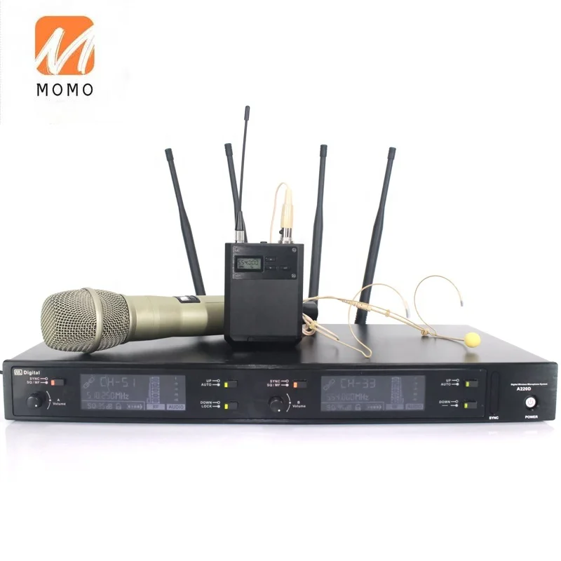 

New digital 400 meters long distance cordless system UHF singing dynamic professional wireless microphone