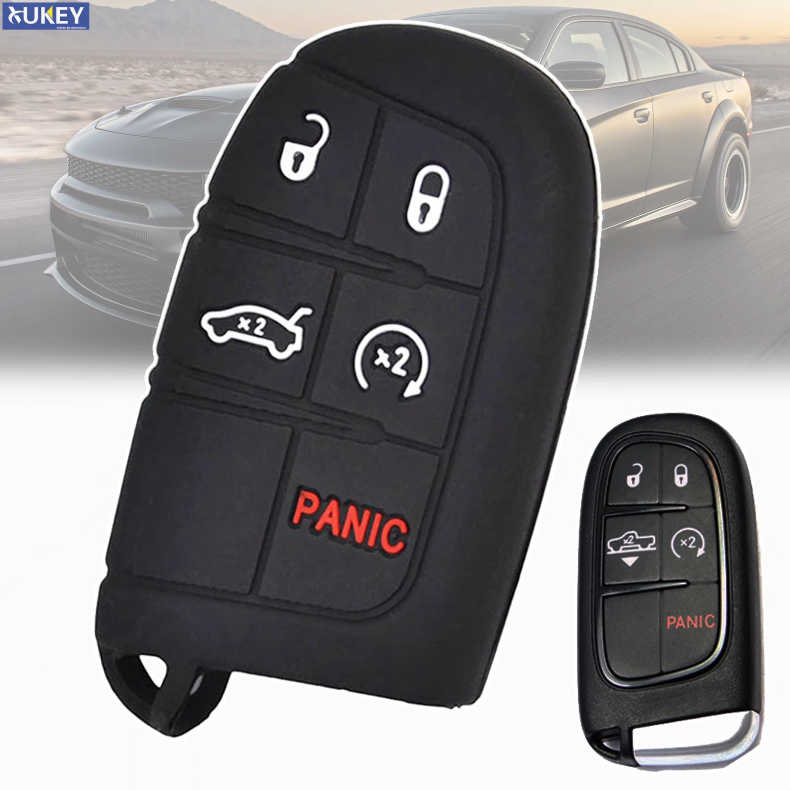 Чехол для Dodge Ram Charger Journey Durango Jeep Grand Cherokee Chrysler силиконовый чехол ключа без |