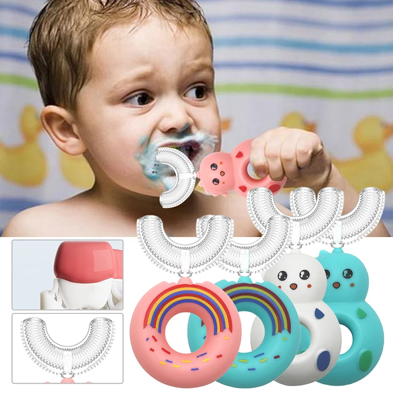 

Зубная щетка Детская U-образная Мягкая силиконовая, 360 градусов