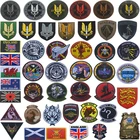 Значки с флагом Великобритании, Франции, Бразилии, нашивки из ПВХ, армейские военные тактические блестящие нашивки для курток, кепок, сумок, одежды