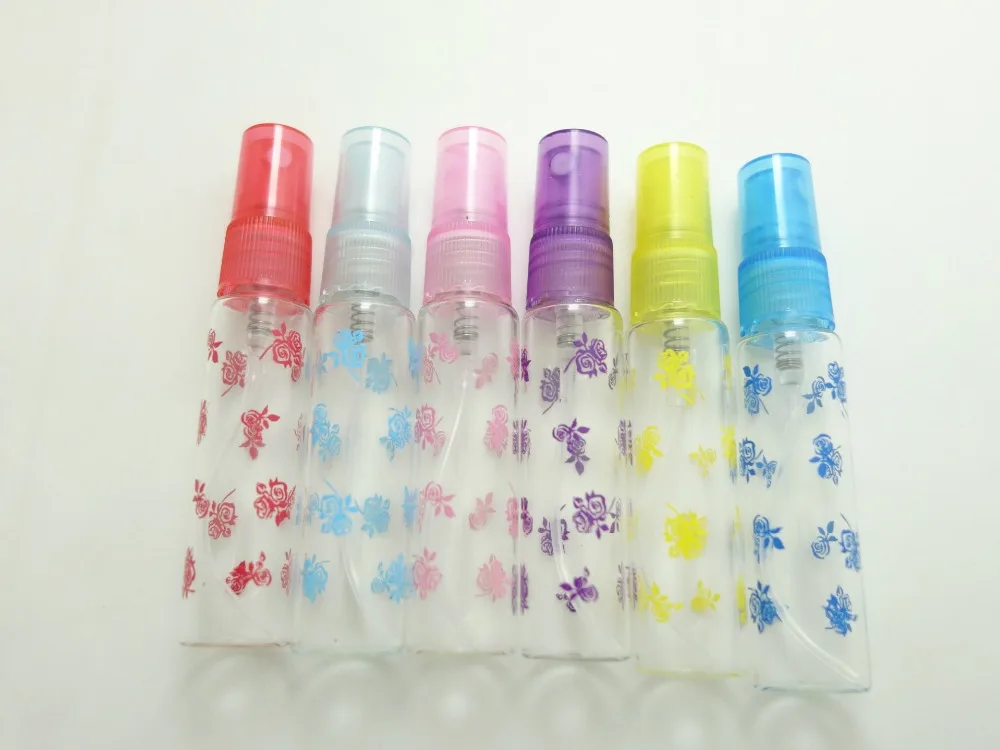 

10ml Small Rose Tube Transparent Glass Cosmetics Perfume Spray Bottle 12PCS/LOT