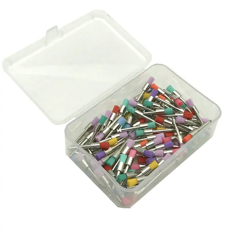 100 шт. 0 4 см зубной красочный нейлоновый тип защелка плоский полировщик профазные