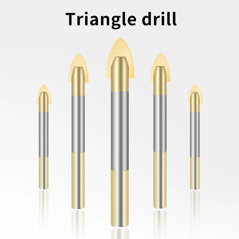 Tile Glass Ceramic Marble Hole Opener Concrete Wall Hexagonal Shank Triangle Drill Bit Twist Reaming  Woodworking  Tools