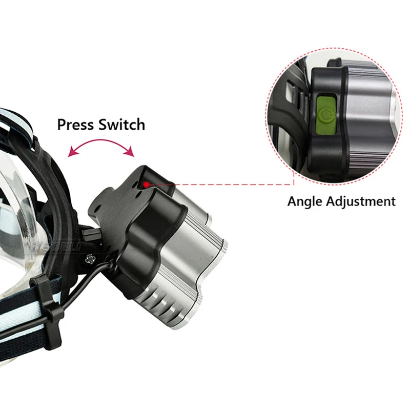 9 led headlight mobile power CREE 3x18650 rechargeable Battery XML T6 headlamp lumens head torch flashlight lamp light | Лампы и
