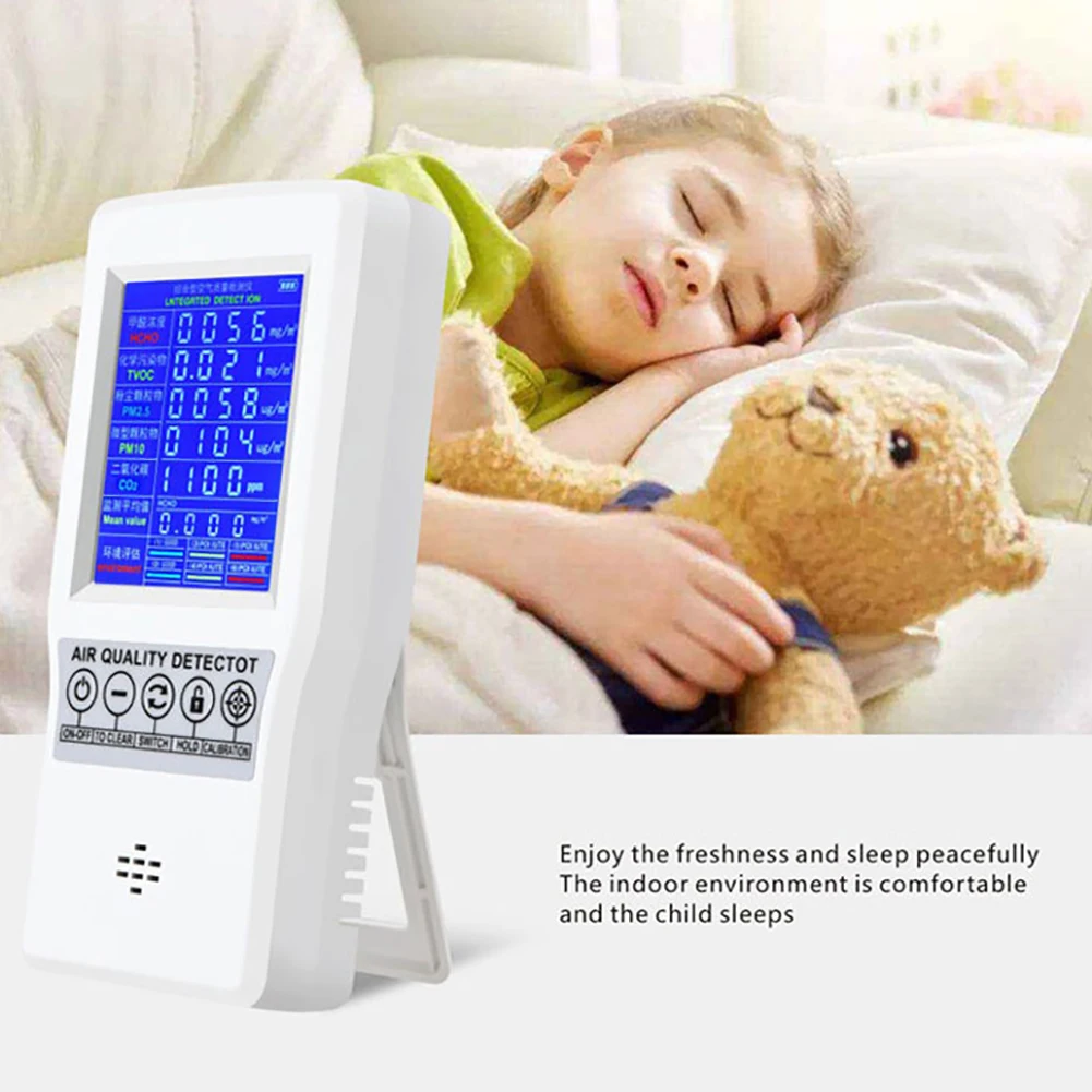 

Indoor air quality detector accurate air tester detector, suitable for formaldehyde (HCHO) carbon dioxide Home Air Test